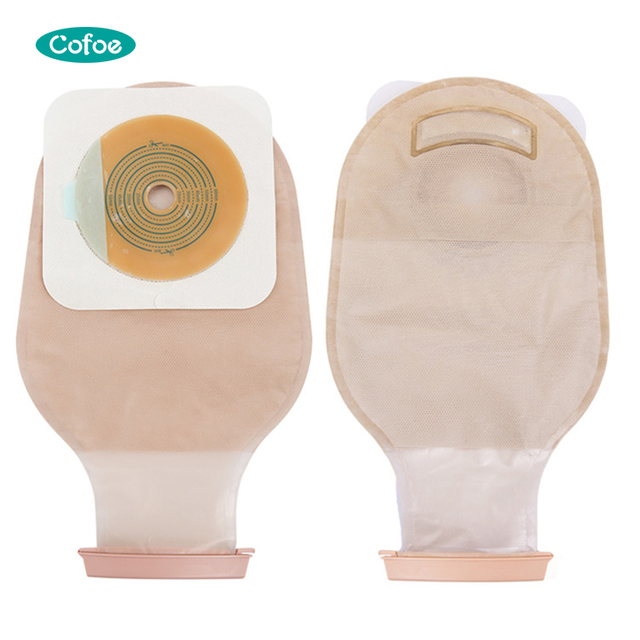 Two Pieces Comsumables Disposable Ostomy Bag
