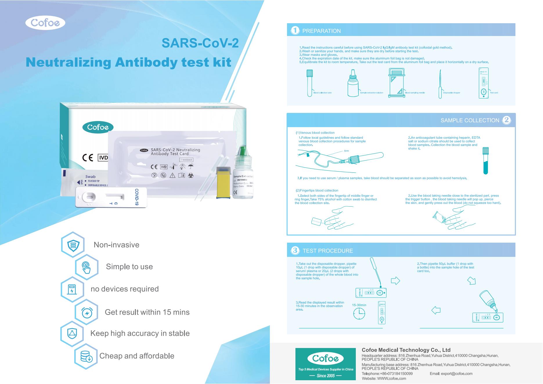 Neutralizing antibody test kit