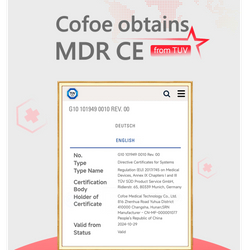 Cofoe obtains MDR CE from TUV._1597_1597.png